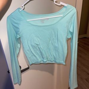 Blue crop top